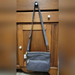 Fossil Explorer Crossbody in color Lead. NWT